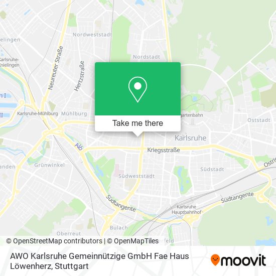 AWO Karlsruhe Gemeinnützige GmbH Fae Haus Löwenherz map