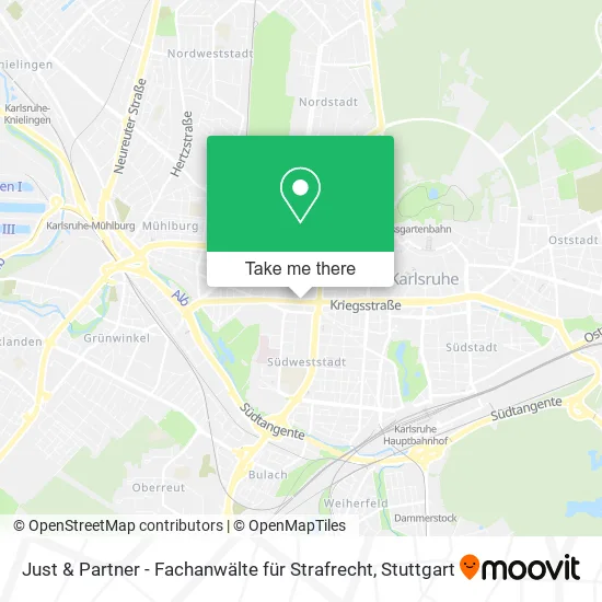 Карта Just & Partner - Fachanwälte für Strafrecht