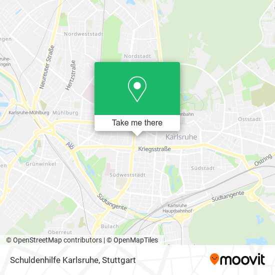 Schuldenhilfe Karlsruhe map