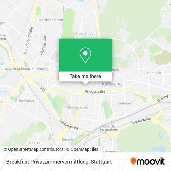 Карта Breakfast Privatzimmervermittlung