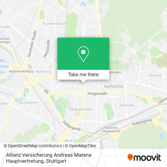 Карта Allianz Versicherung Andreas Matena Hauptvertretung