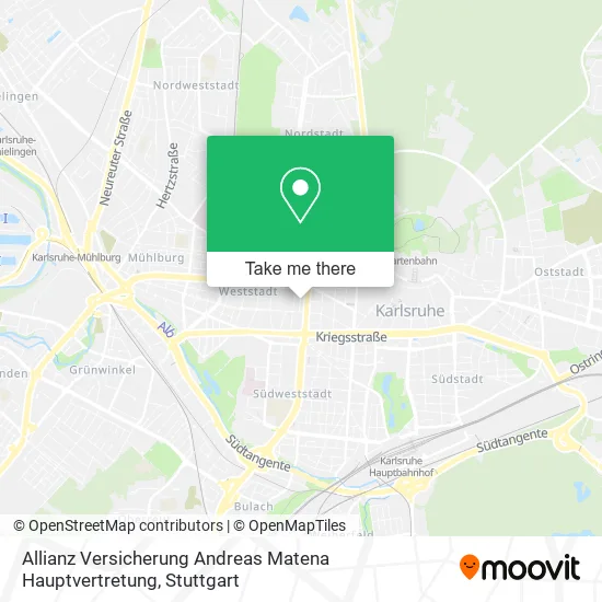 Карта Allianz Versicherung Andreas Matena Hauptvertretung