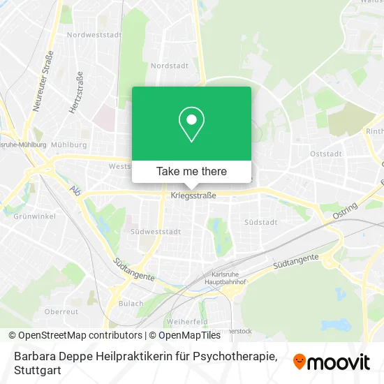 Карта Barbara Deppe Heilpraktikerin für Psychotherapie