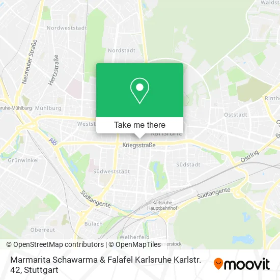 Карта Marmarita Schawarma & Falafel Karlsruhe Karlstr. 42
