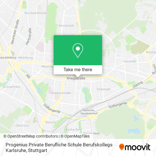 Карта Progenius Private Berufliche Schule Berufskollegs Karlsruhe