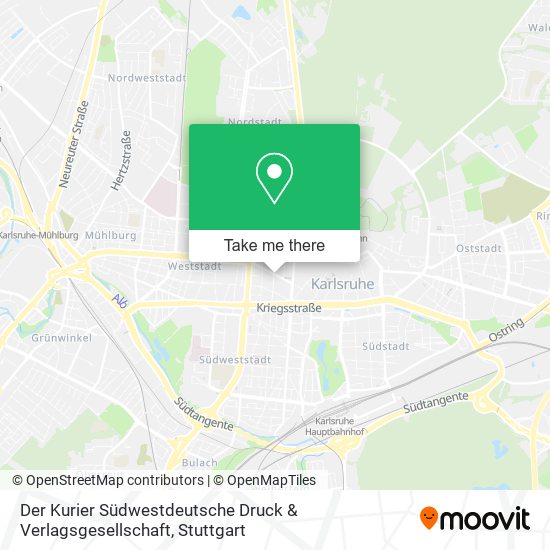 Der Kurier Südwestdeutsche Druck & Verlagsgesellschaft map