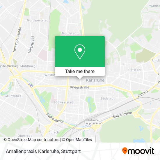 Карта Amalienpraxis Karlsruhe