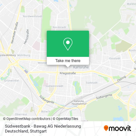 Südwestbank - Bawag AG Niederlassung Deutschland map