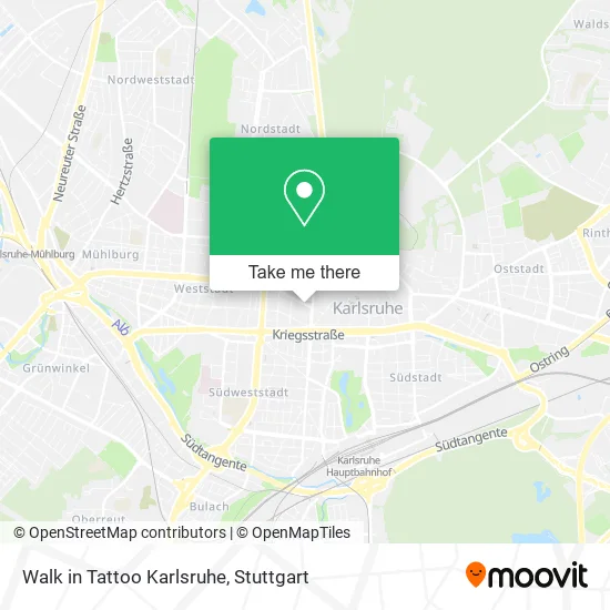 Карта Walk in Tattoo Karlsruhe