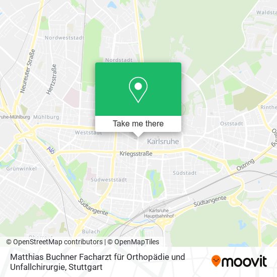 Matthias Buchner Facharzt für Orthopädie und Unfallchirurgie map