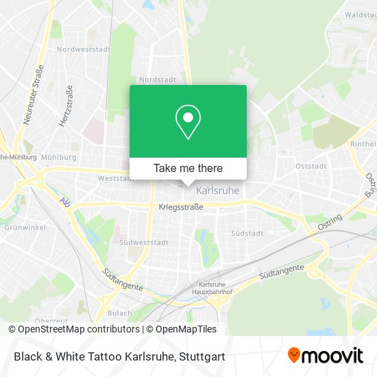 Black & White Tattoo Karlsruhe map