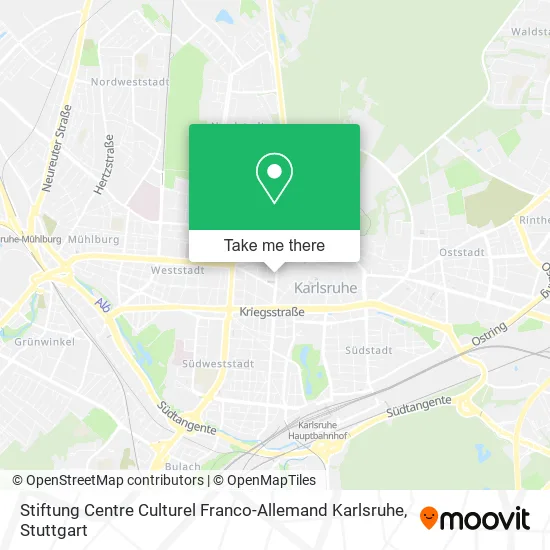 Карта Stiftung Centre Culturel Franco-Allemand Karlsruhe