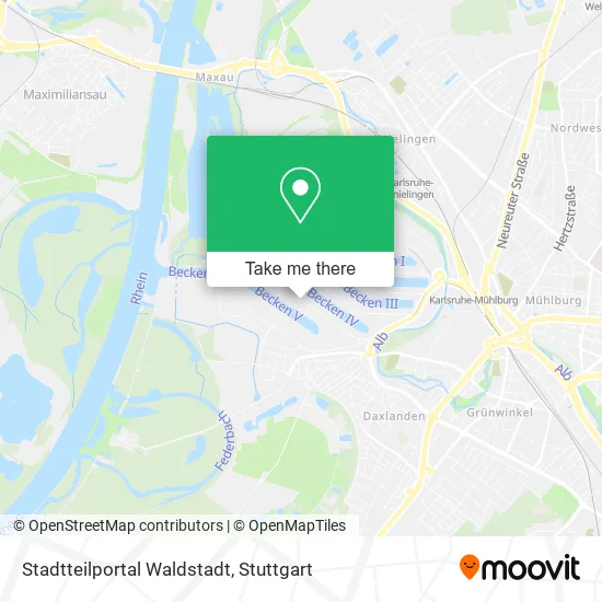 Карта Stadtteilportal Waldstadt