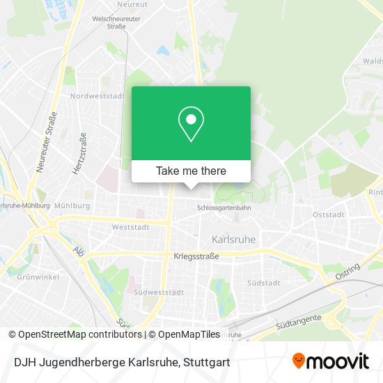 DJH Jugendherberge Karlsruhe map