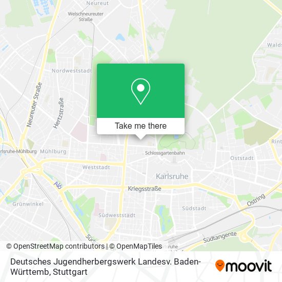 Deutsches Jugendherbergswerk Landesv. Baden-Württemb map