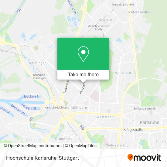 Карта Hochschule Karlsruhe