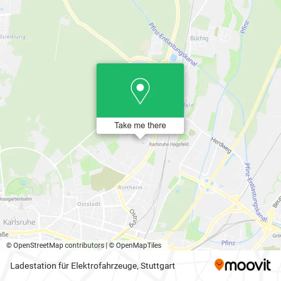 Карта Ladestation für Elektrofahrzeuge