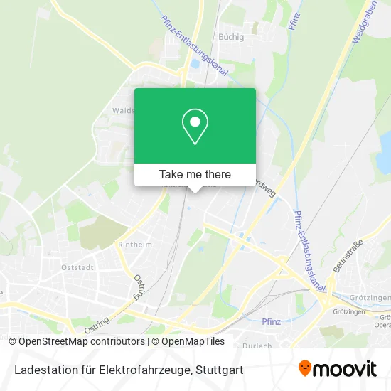 Карта Ladestation für Elektrofahrzeuge