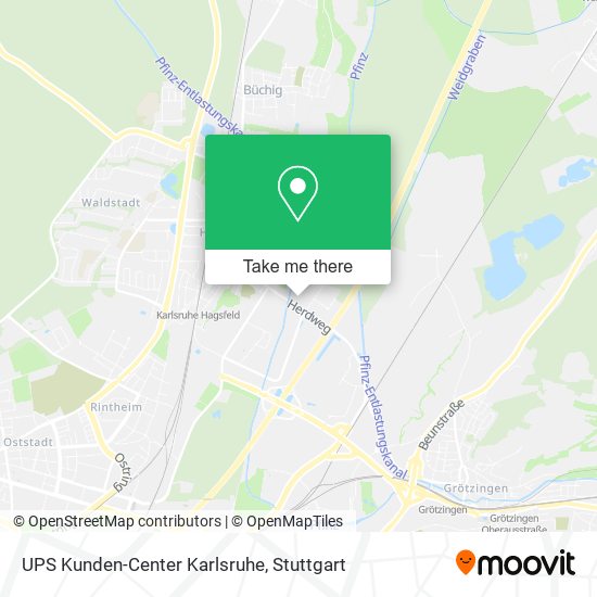 UPS Kunden-Center Karlsruhe map