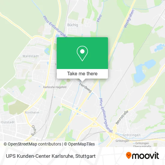 Карта UPS Kunden-Center Karlsruhe