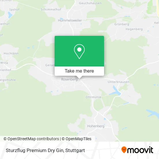 Карта Sturzflug Premium Dry Gin