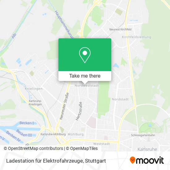 Карта Ladestation für Elektrofahrzeuge