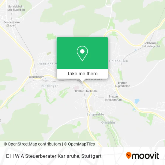 Карта E H W A Steuerberater Karlsruhe