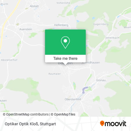 Карта Optiker Optik Kloß