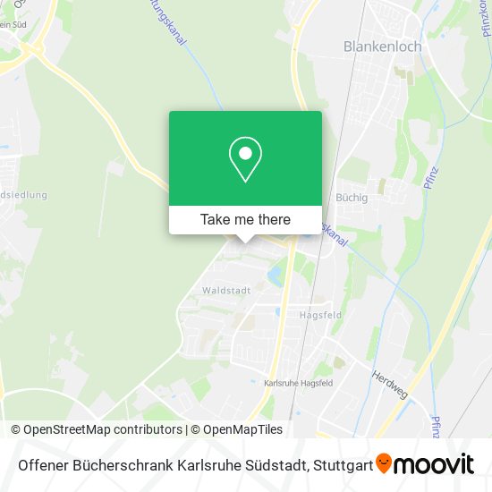 Offener Bücherschrank Karlsruhe Südstadt map