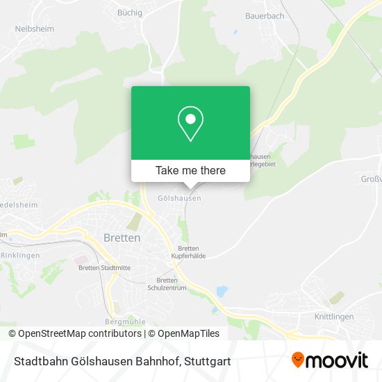 Stadtbahn Gölshausen Bahnhof map