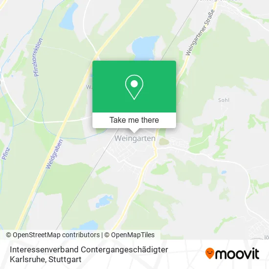 Карта Interessenverband Contergangeschãdigter Karlsruhe