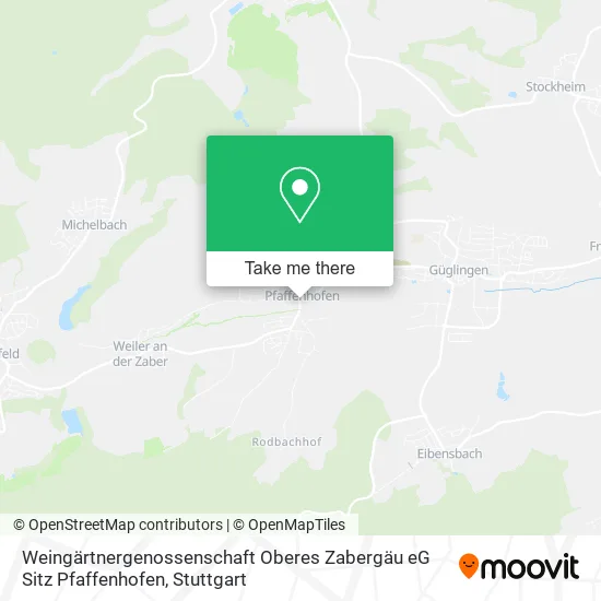 Карта Weingärtnergenossenschaft Oberes Zabergäu eG Sitz Pfaffenhofen