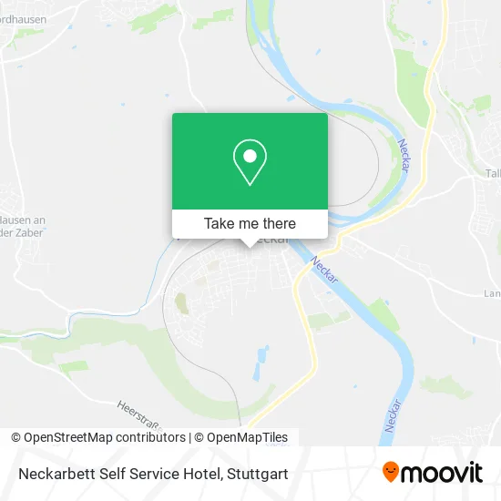 Карта Neckarbett Self Service Hotel