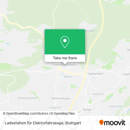 Карта Ladestation für Elektrofahrzeuge