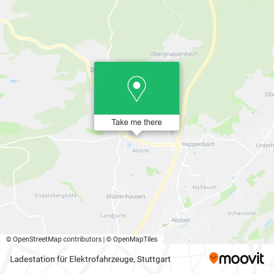 Карта Ladestation für Elektrofahrzeuge