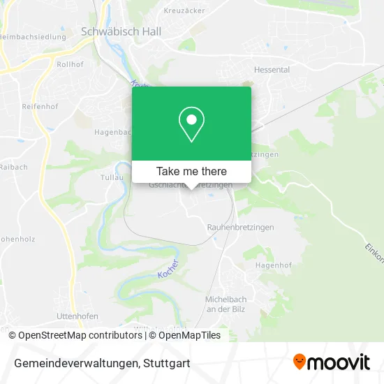 Карта Gemeindeverwaltungen