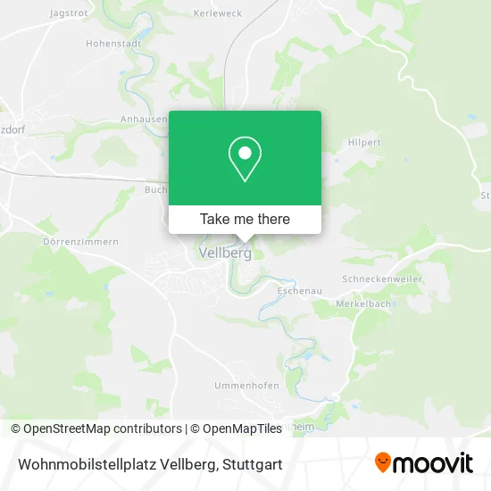 Карта Wohnmobilstellplatz Vellberg