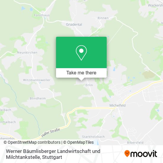 Werner Bäumlisberger Landwirtschaft und Milchtankstelle map