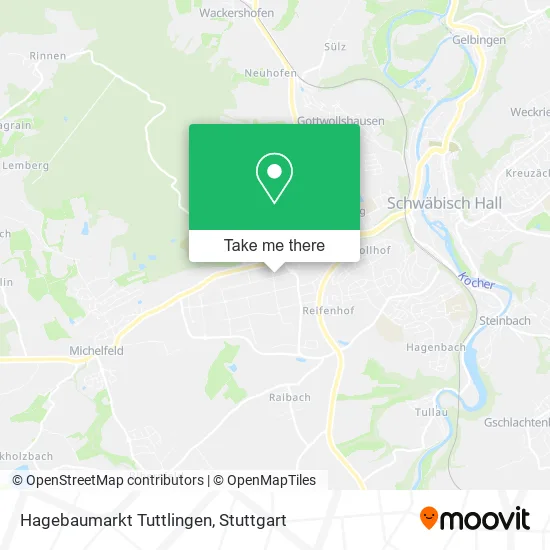 Карта Hagebaumarkt Tuttlingen