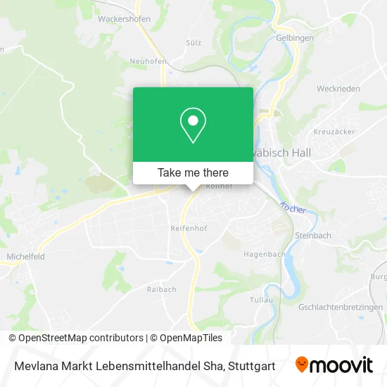 Карта Mevlana Markt Lebensmittelhandel Sha
