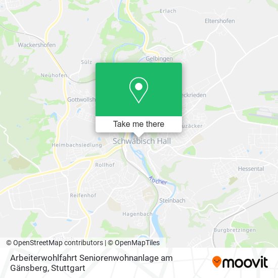 Arbeiterwohlfahrt Seniorenwohnanlage am Gänsberg map