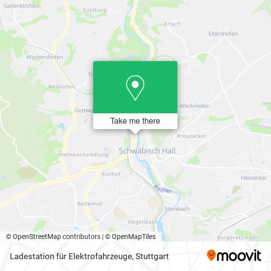 Карта Ladestation für Elektrofahrzeuge