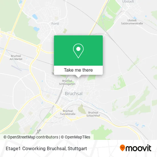 Карта Etage1 Coworking Bruchsal