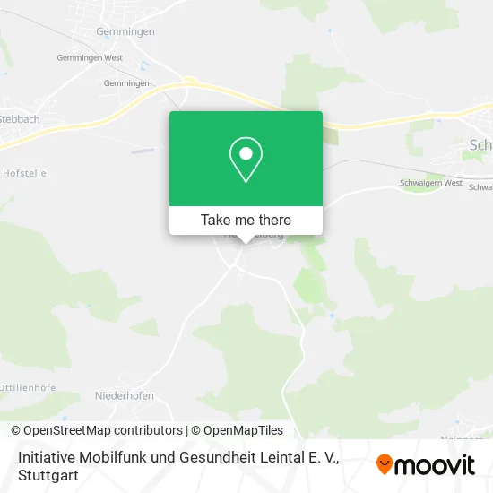 Карта Initiative Mobilfunk und Gesundheit Leintal E. V.