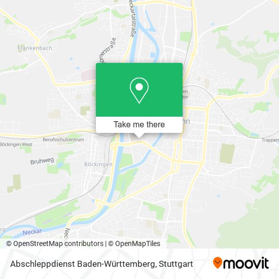 Карта Abschleppdienst Baden-Württemberg