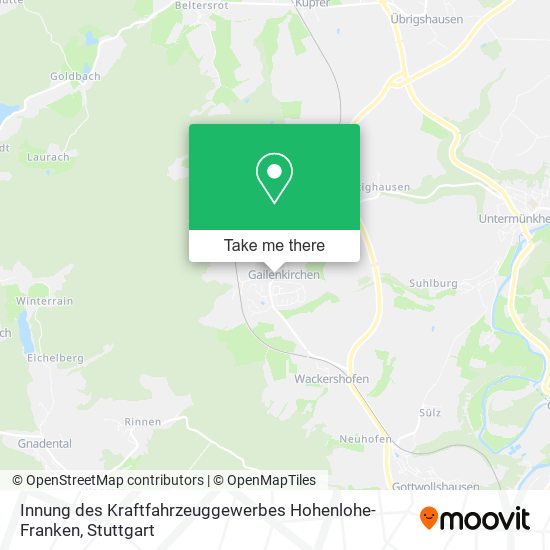 Innung des Kraftfahrzeuggewerbes Hohenlohe-Franken map