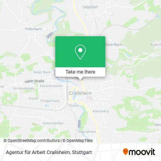 Карта Agentur für Arbeit Crailsheim