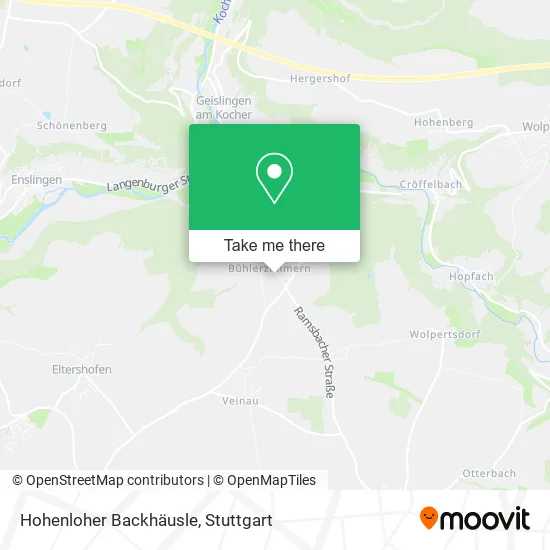 Карта Hohenloher Backhäusle