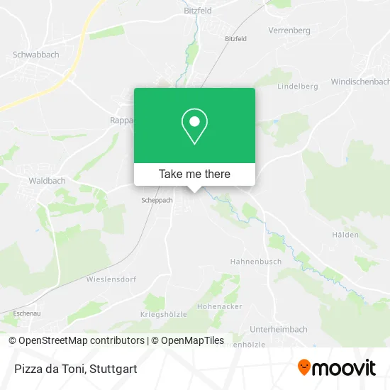 Карта Pizza da Toni