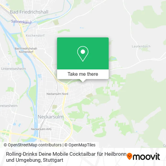 Карта Rolling-Drinks Deine Mobile Cocktailbar für Heilbronn und Umgebung
